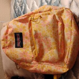 Jansport Yellow and Pink Floral BackPack